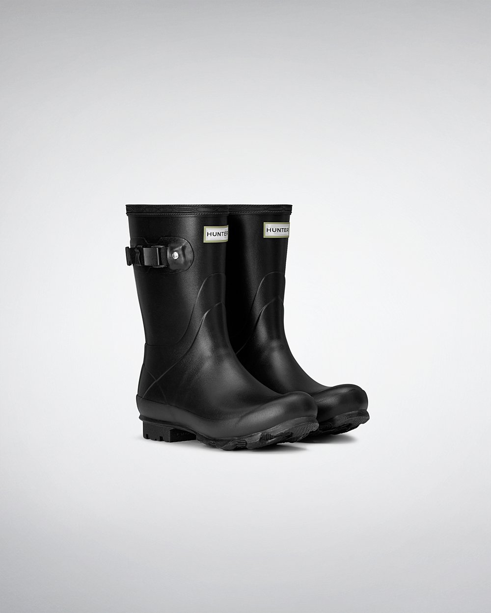 Womens Hunter Short Rain Boots Black - Norris Field - 4365729-SC